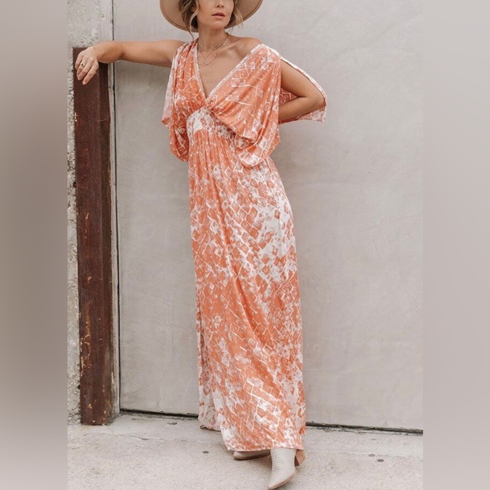 Kimono Sleeve Maxi Dress
